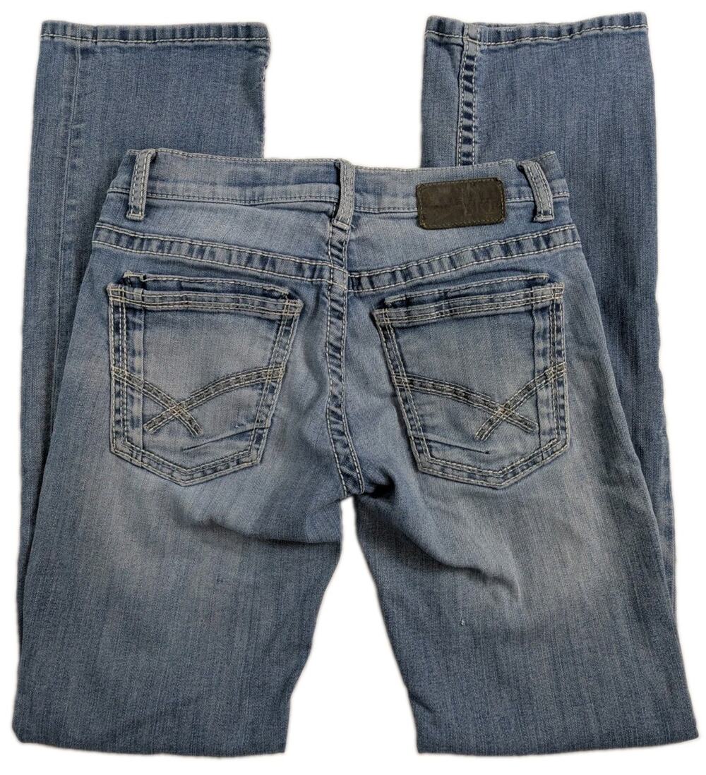 BKE Aiden Boot Stretch Buckle Jeans Womens 29L 29x32.5 Blue Medium Wash Denim